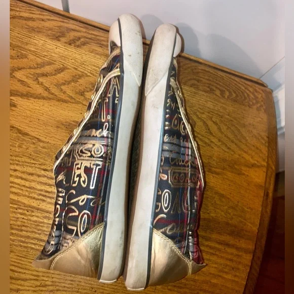 Coach Barrett Tartan Graffiti Sneakers 8.5 - Picture 8 of 11
